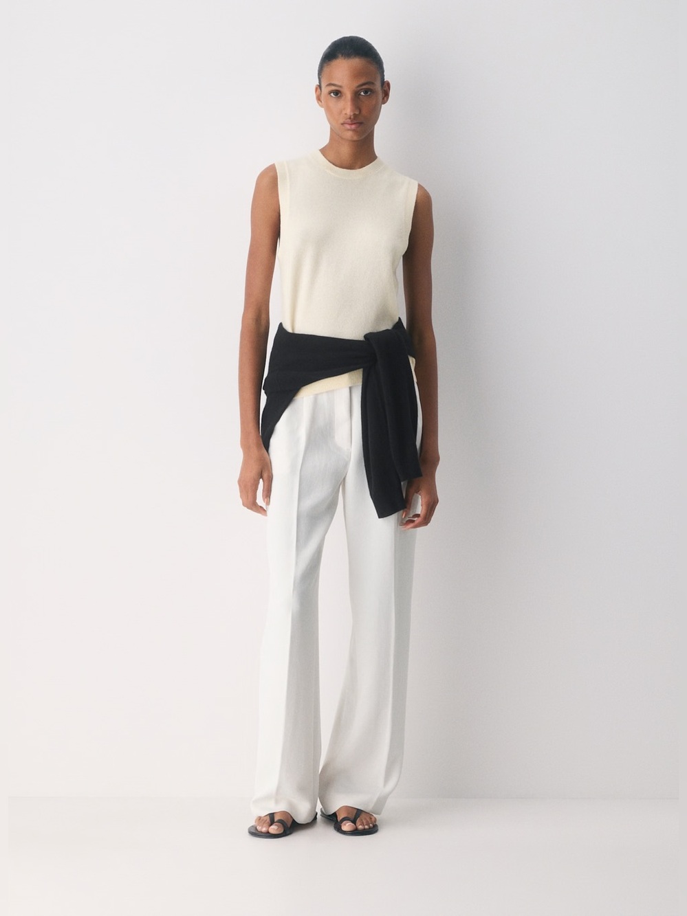 Aritzia Bare Cashmere Monogram Sweater Vest